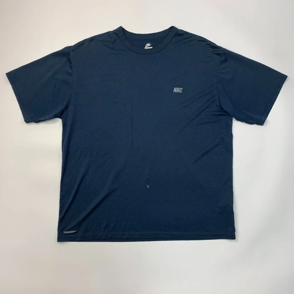 Vintage Nike Training T Shirt Mens XL Extra Large Navy Performance Tee *READ